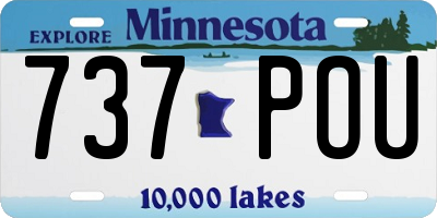 MN license plate 737POU