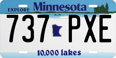 MN license plate 737PXE