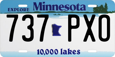 MN license plate 737PXO