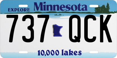 MN license plate 737QCK