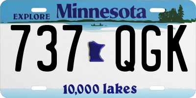 MN license plate 737QGK