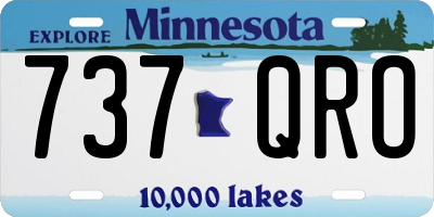 MN license plate 737QRO