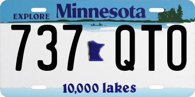 MN license plate 737QTO