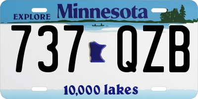 MN license plate 737QZB