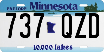 MN license plate 737QZD