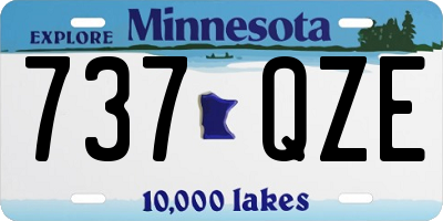 MN license plate 737QZE