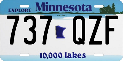MN license plate 737QZF
