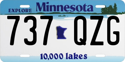 MN license plate 737QZG