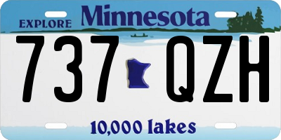 MN license plate 737QZH