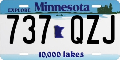 MN license plate 737QZJ