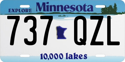 MN license plate 737QZL