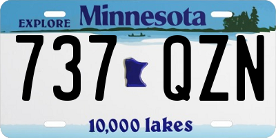 MN license plate 737QZN