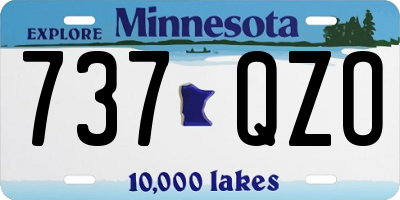 MN license plate 737QZO
