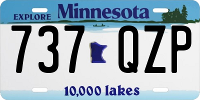 MN license plate 737QZP