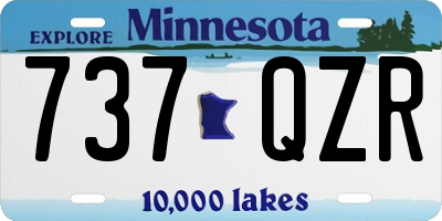 MN license plate 737QZR