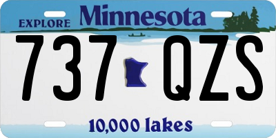 MN license plate 737QZS