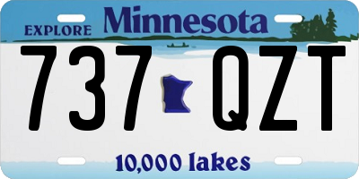 MN license plate 737QZT
