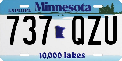 MN license plate 737QZU