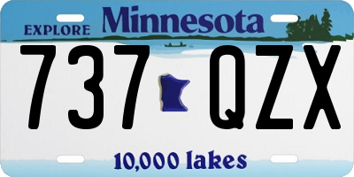 MN license plate 737QZX