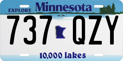 MN license plate 737QZY