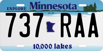 MN license plate 737RAA
