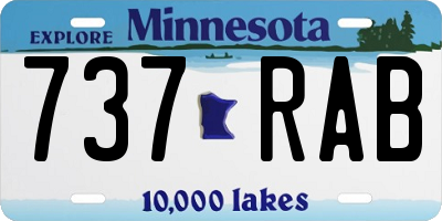 MN license plate 737RAB