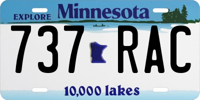 MN license plate 737RAC