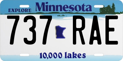 MN license plate 737RAE