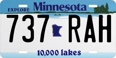 MN license plate 737RAH