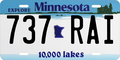 MN license plate 737RAI