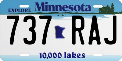MN license plate 737RAJ