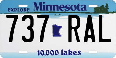 MN license plate 737RAL