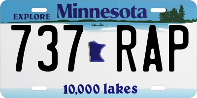 MN license plate 737RAP