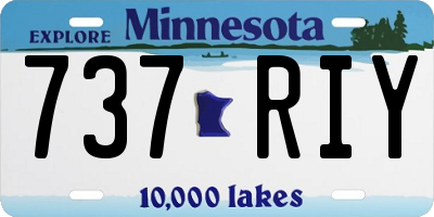 MN license plate 737RIY