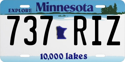 MN license plate 737RIZ