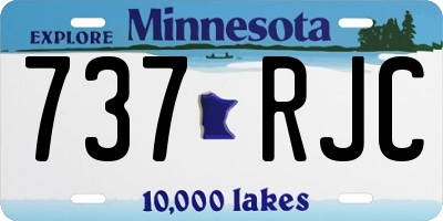 MN license plate 737RJC