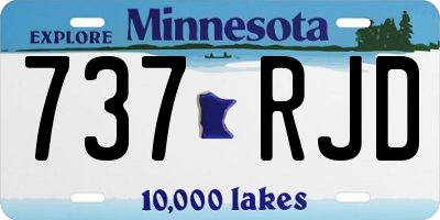 MN license plate 737RJD