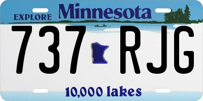 MN license plate 737RJG