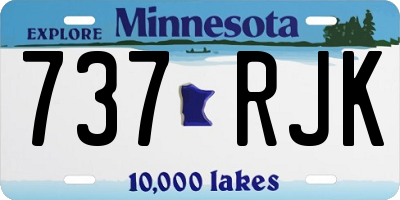 MN license plate 737RJK