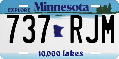 MN license plate 737RJM