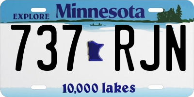 MN license plate 737RJN