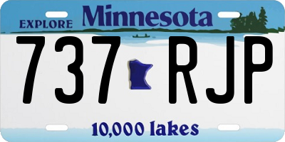 MN license plate 737RJP
