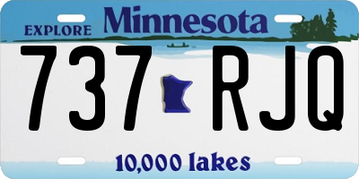 MN license plate 737RJQ