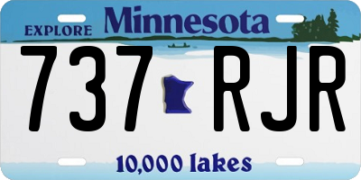 MN license plate 737RJR