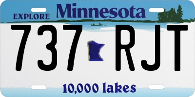 MN license plate 737RJT