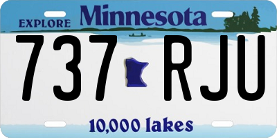 MN license plate 737RJU