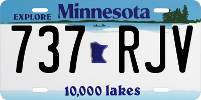 MN license plate 737RJV