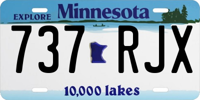 MN license plate 737RJX