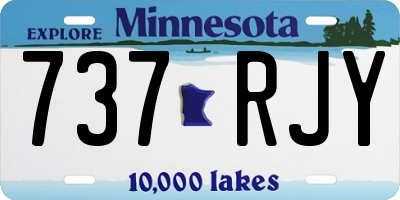 MN license plate 737RJY