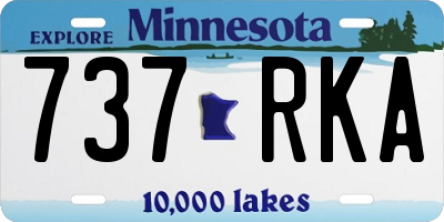MN license plate 737RKA